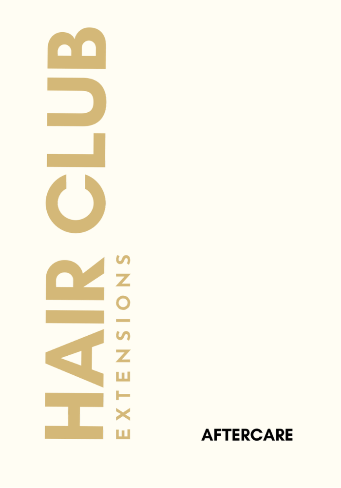 Hair Club Extensions Aftercare Leaflet page 1